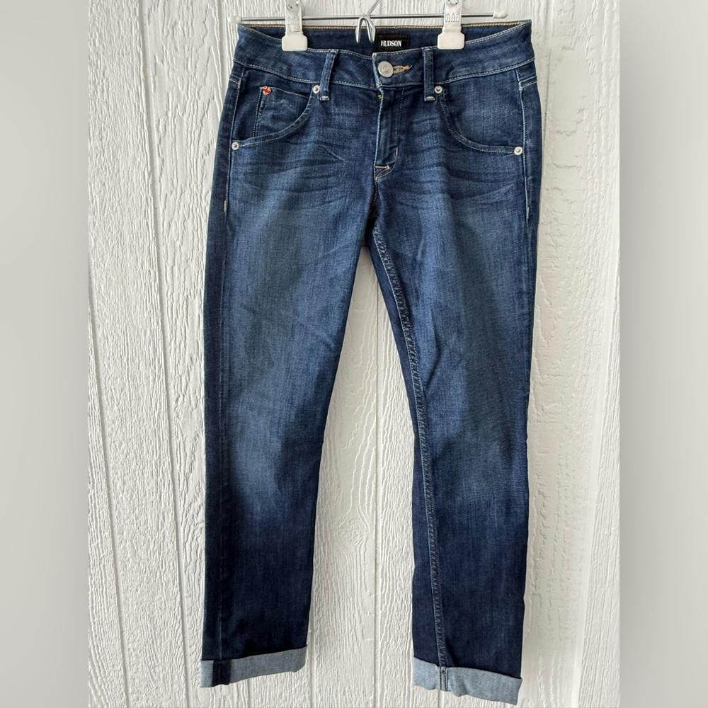 Hudson Bacara Crop Straight Cuff Denim Jeans sz 26